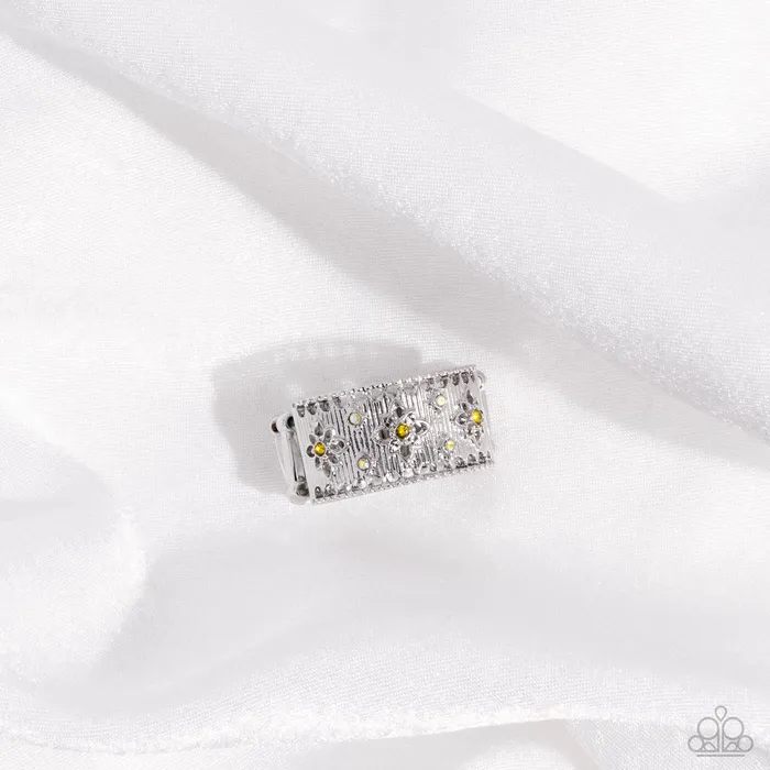 Paparazzi Accessories Rings Whimsical Wallpaper Yellow Ring Jewelry by Bretta