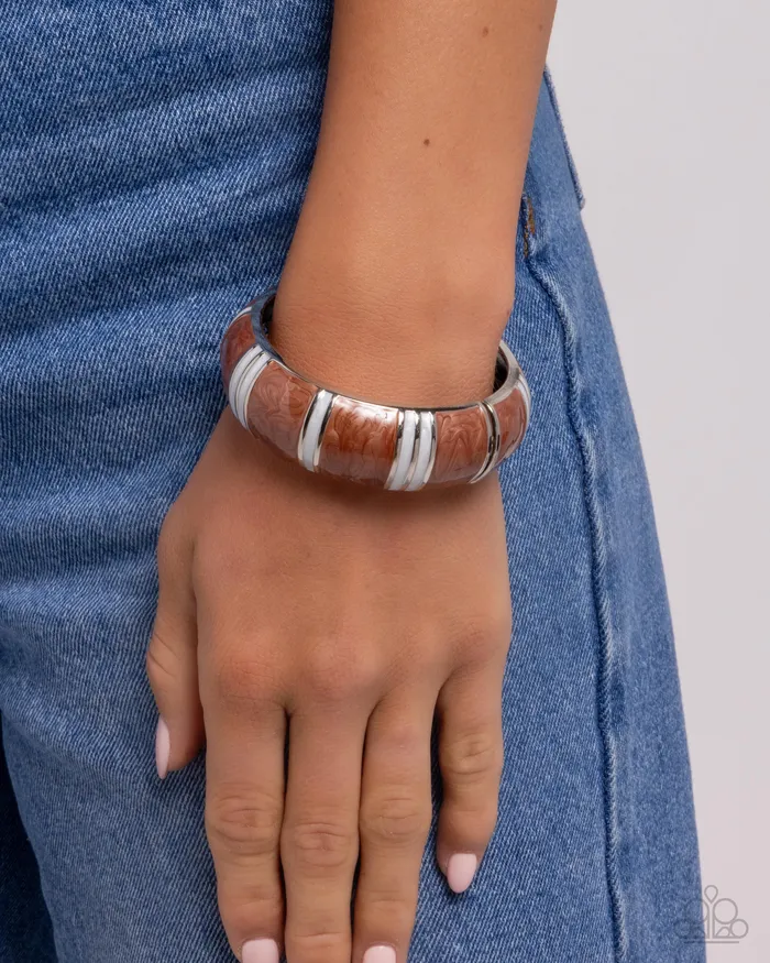 Pearly Persistence Brown Bracelet Jewelry by Bretta Paparazzi Accessories Bracelets