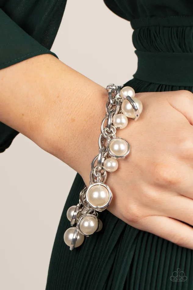 Revolving Refinement White Necklace Jewelry by Bretta Paparazzi Accessories Necklaces