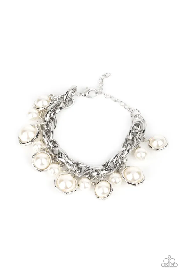Revolving Refinement White Necklace Jewelry by Bretta Paparazzi Accessories Necklaces