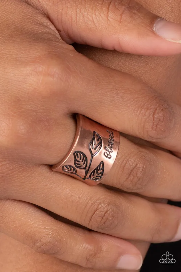 Rings Blessed with Bling Copper Ring Jewelry by Bretta Paparazzi Accessories