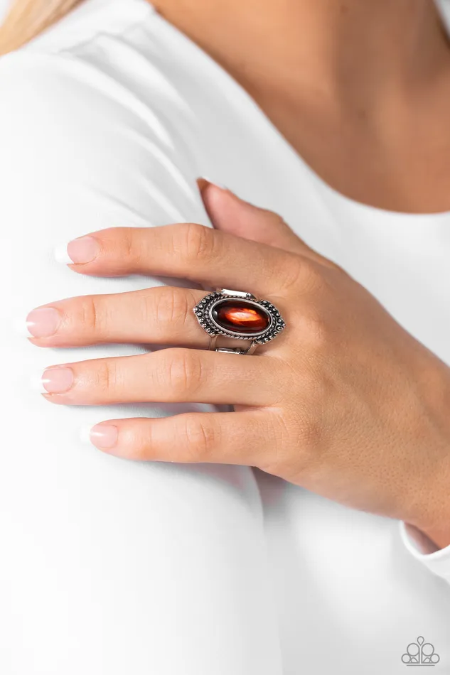 Rings Coquettishly Casablanca Brown Ring Jewelry by Bretta Paparazzi Accessories