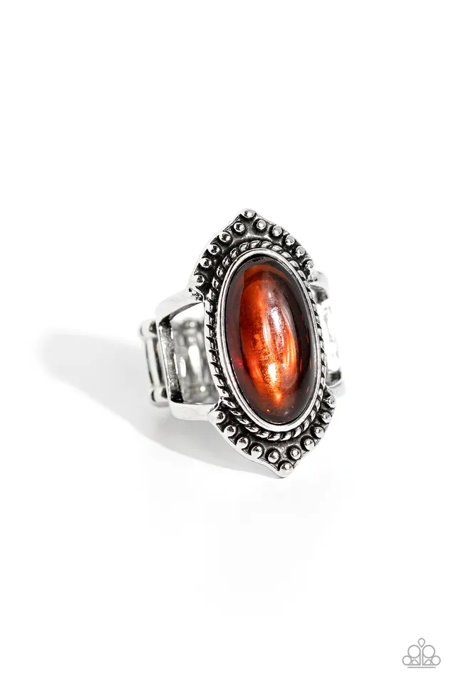 Rings Coquettishly Casablanca Brown Ring Jewelry by Bretta Paparazzi Accessories
