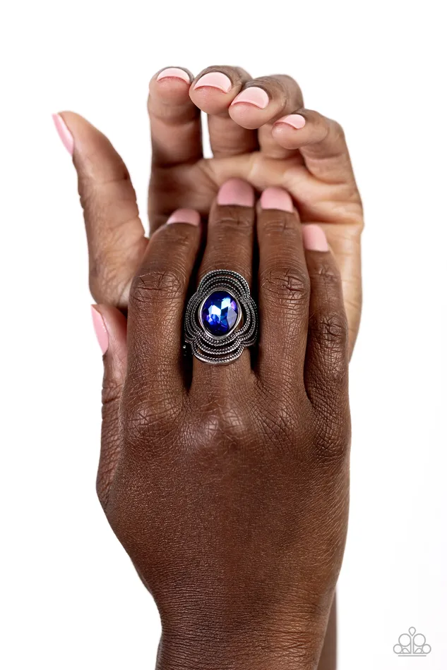 Rings Paparazzi Accessories Entrancing Edge Blue Ring Jewelry by Bretta