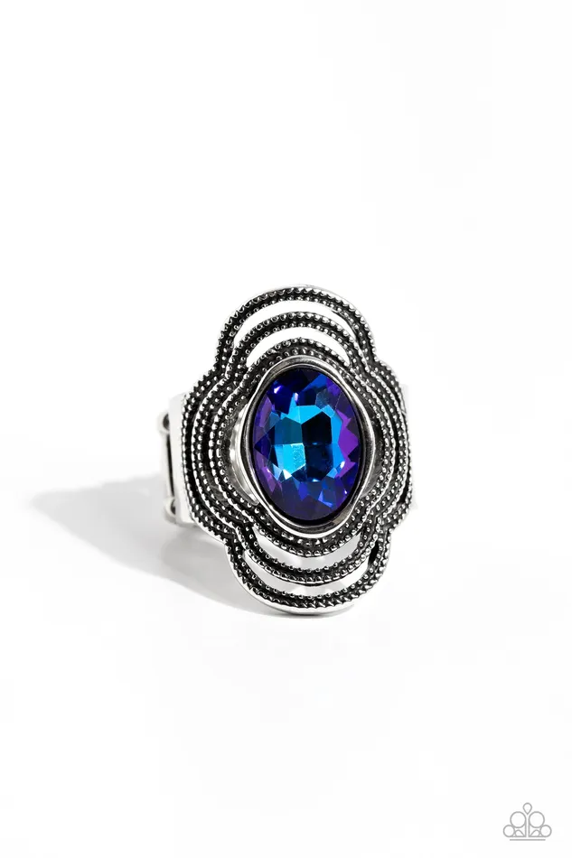 Rings Paparazzi Accessories Entrancing Edge Blue Ring Jewelry by Bretta