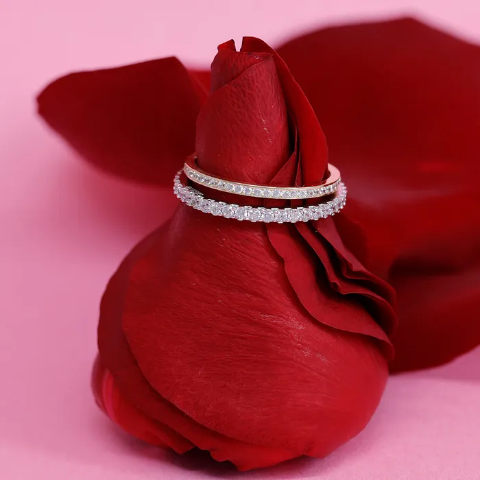 Senso Gold Rings Senso Gold Stones Ring Handmade womens ring made of 14k white gold with zirconia