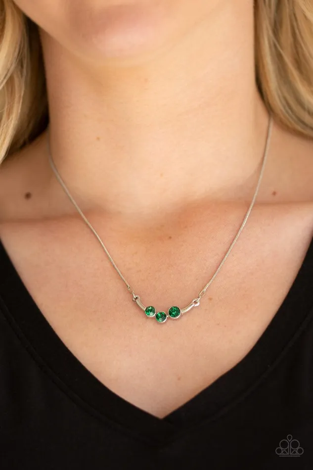 Sparkling Stargazer Green Necklace Jewelry by Bretta Paparazzi Accessories Necklaces
