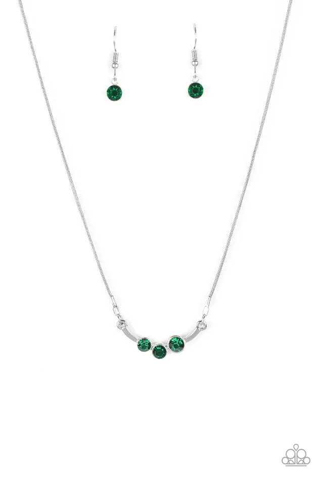 Sparkling Stargazer Green Necklace Jewelry by Bretta Paparazzi Accessories Necklaces
