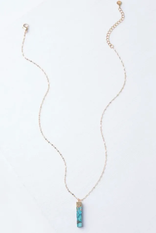 Starfish Project Necklaces Turquoise Gold Bar Necklace Give Freedom To Girls Women
