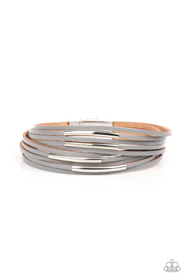 Suburban Outing Silver Bracelet Jewelry by Bretta Paparazzi Accessories Bracelets