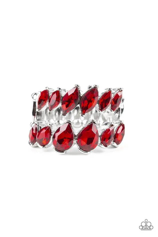 Timeless Tiers Red Ring Jewelry by Bretta Paparazzi Accessories Rings