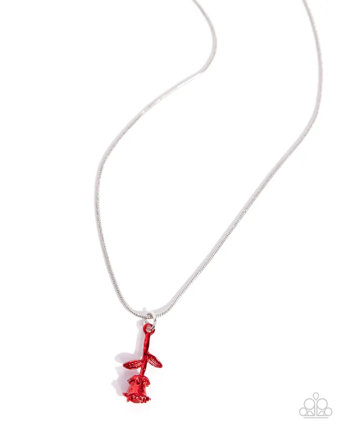 Tippy ROSE Red Necklace Jewelry by Bretta Paparazzi Accessories Necklaces