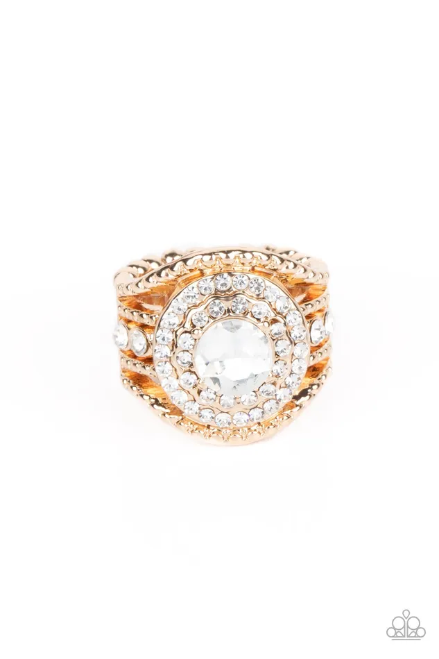 Understated Drama Gold Ring Jewelry by Bretta Paparazzi Accessories Rings