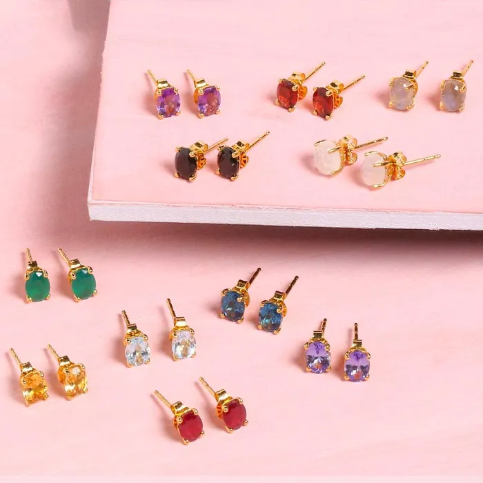 134 Ct Green Onyx Solid 10K Yellow Gold Stud Earrings YoTreasure Earrings