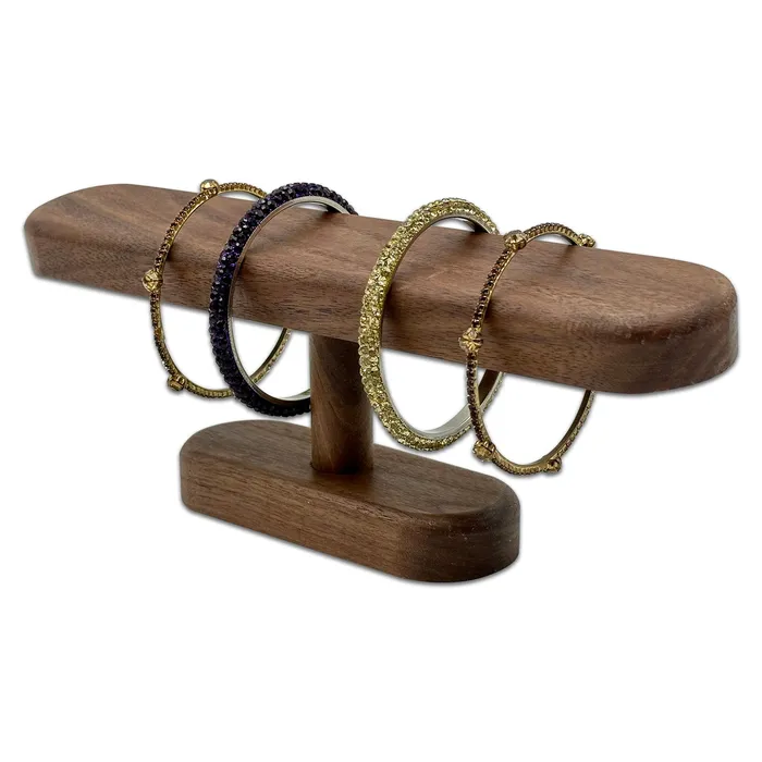 10 14 x 4 Olive Wood Flat TBar Jewelry Bracelet Display JPIDisplay Bracelets