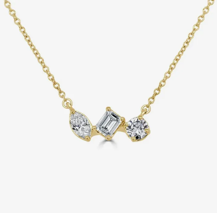 14k White or Yellow Gold Fancy Shape Diamond Necklace Sabrina Designs Co Necklaces 14k White or Yellow Gold Fancy Shape Diamond Necklace Sabrina Designs Co Necklaces