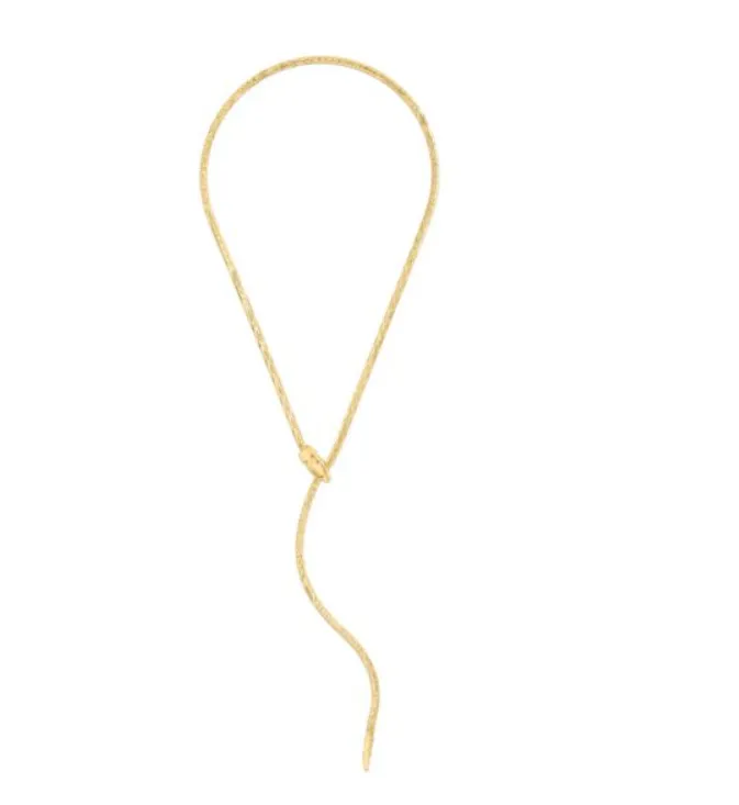 14k Yellow Gold Serpent Head Adjustable Necklace I8116 Royal Chain Necklaces 14k Yellow Gold Serpent Head Adjustable Necklace I8116 Royal Chain Necklaces