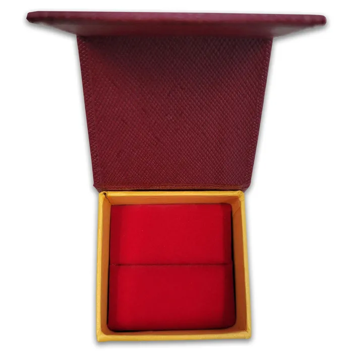 2 18 x 2 18 Maroon Textured Ring Jewelry Box with Magnetic Closure 36 Pack JPIDisplay Rings