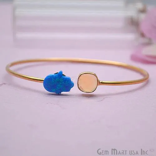 Adjustable Gold Plated Stacking Bangle Bracelet Womens Jewelry GemMartUSA Bracelets Adjustable Gold Plated Stacking Bangle Bracelet Womens Jewelry GemMartUSA Bracelets