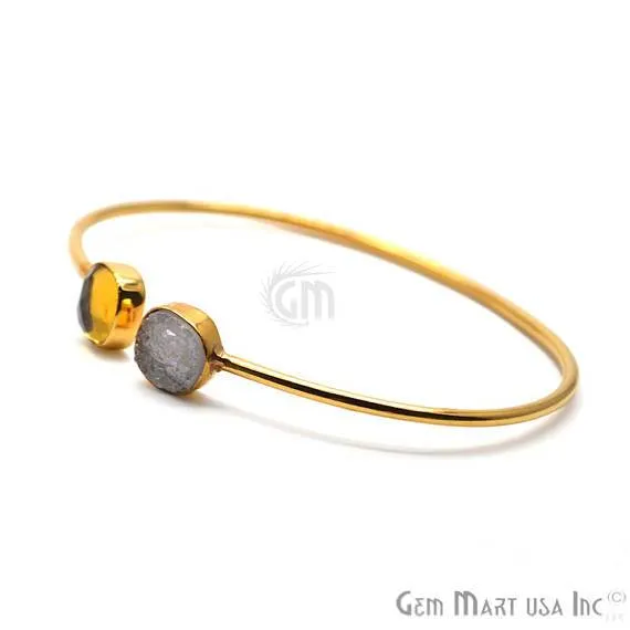 Adjustable Gold Plated Stacking Bangle Bracelet Womens Jewelry GemMartUSA Bracelets Adjustable Gold Plated Stacking Bangle Bracelet Womens Jewelry GemMartUSA Bracelets
