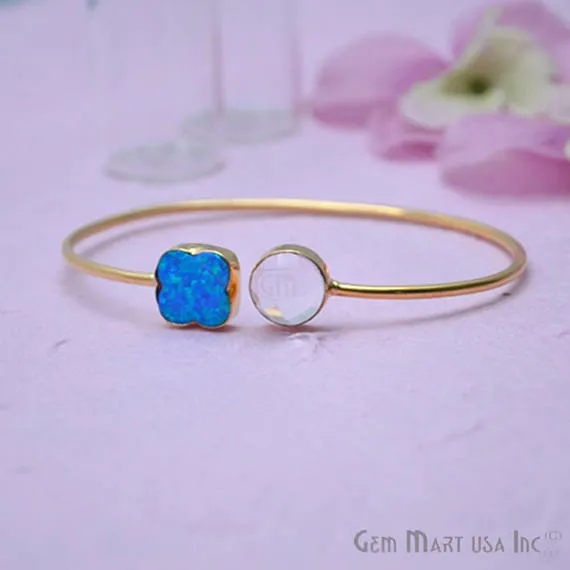Adjustable Gold Plated Stacking Bangle Bracelet Womens Jewelry GemMartUSA Bracelets Adjustable Gold Plated Stacking Bangle Bracelet Womens Jewelry GemMartUSA Bracelets
