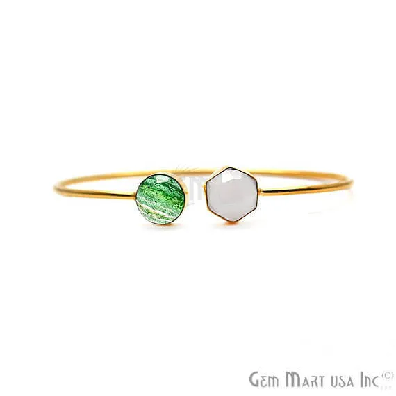 Adjustable Gold Plated Stacking Bangle Bracelet Womens Jewelry GemMartUSA Bracelets Adjustable Gold Plated Stacking Bangle Bracelet Womens Jewelry GemMartUSA Bracelets