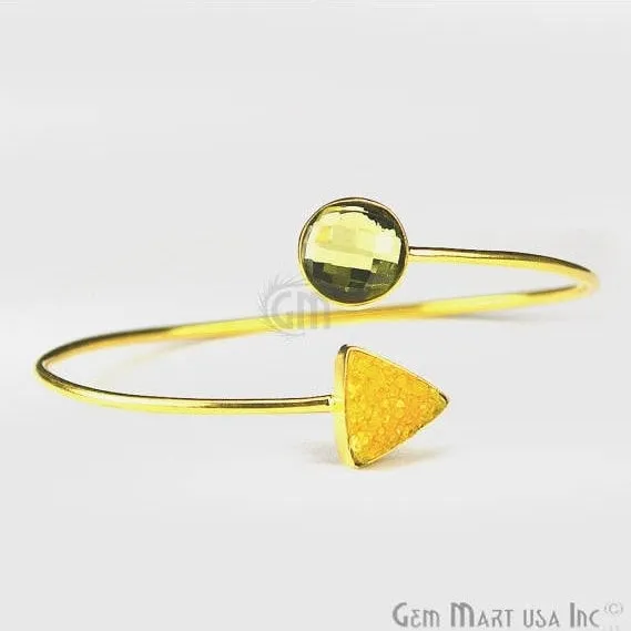 Adjustable Gold Plated Stacking Bangle Bracelet Womens Jewelry GemMartUSA Bracelets Adjustable Gold Plated Stacking Bangle Bracelet Womens Jewelry GemMartUSA Bracelets