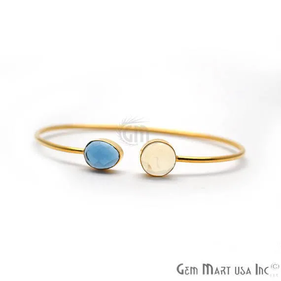Adjustable Gold Plated Stacking Bangle Bracelet Womens Jewelry GemMartUSA Bracelets Adjustable Gold Plated Stacking Bangle Bracelet Womens Jewelry GemMartUSA Bracelets