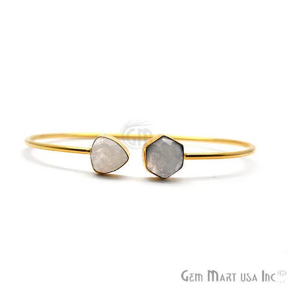 Adjustable Gold Plated Stacking Bangle Bracelet Womens Jewelry GemMartUSA Bracelets Adjustable Gold Plated Stacking Bangle Bracelet Womens Jewelry GemMartUSA Bracelets