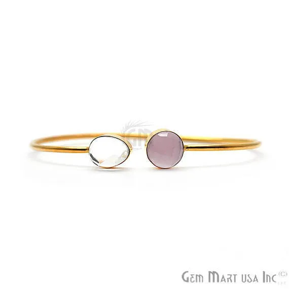 Adjustable Gold Plated Stacking Bangle Bracelet Womens Jewelry GemMartUSA Bracelets Adjustable Gold Plated Stacking Bangle Bracelet Womens Jewelry GemMartUSA Bracelets
