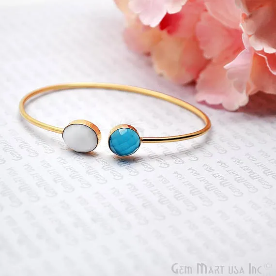 Adjustable Gold Plated Stacking Bangle Bracelet Womens Jewelry GemMartUSA Bracelets Adjustable Gold Plated Stacking Bangle Bracelet Womens Jewelry GemMartUSA Bracelets