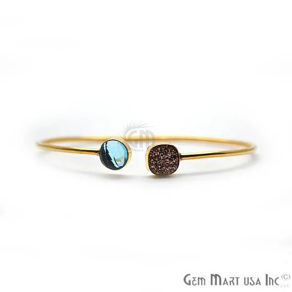 Adjustable Gold Plated Stacking Bangle Bracelet Womens Jewelry GemMartUSA Bracelets Adjustable Gold Plated Stacking Bangle Bracelet Womens Jewelry GemMartUSA Bracelets
