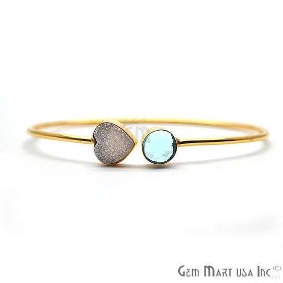 Adjustable Gold Plated Stacking Bangle Bracelet Womens Jewelry GemMartUSA Bracelets Adjustable Gold Plated Stacking Bangle Bracelet Womens Jewelry GemMartUSA Bracelets