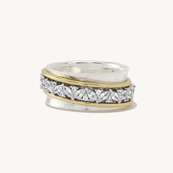 Aria Cluster Spinner Ring Ideaure Jewelry Rings