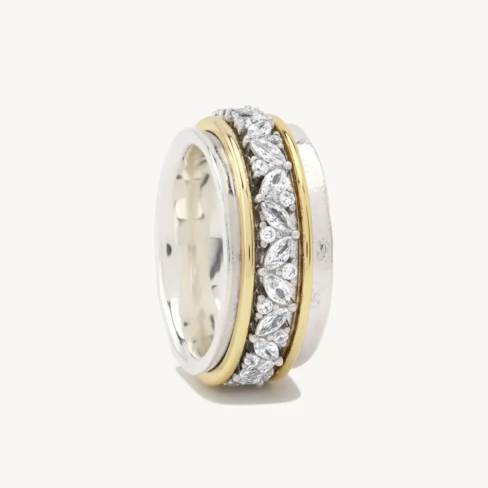 Aria Cluster Spinner Ring Ideaure Jewelry Rings