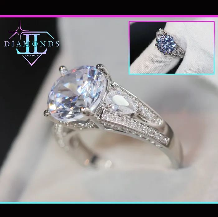 Big Diamond Ring Womens Big Diamond Ring Big Engagement Rings Lab Diamonds London Rings
