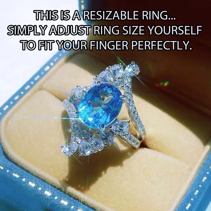 Blue Diamond Engagement Ring Oval Wedding Ring Womens Blue Diamond Ring Womens Statement Ring Womens Round Diamond Ring Minx London Rings