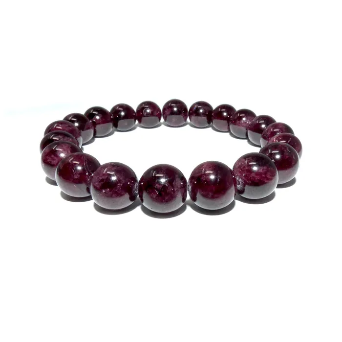 Bracelets Brazilian Garnet Brave Passionate Love 10mm Stretch Bracelet Lily Rose Jewelry