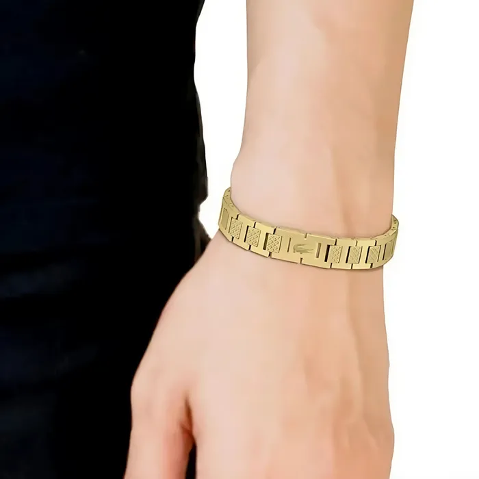 Bracelets Customized Jewel Geometric Link Bracelet With Textured Panels
