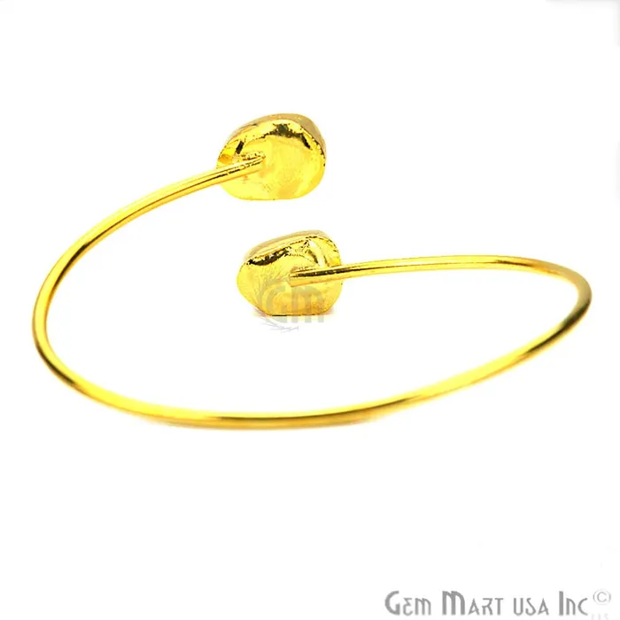 Bracelets GemMartUSA Elegant Adjustable Double Druzy Gemstone Stacking Bangle Bracelet