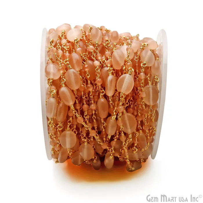 Caramel Monalisa 10x7mm Smooth Tumble Beads 253mm Round Beads Gold Plated Rosary GemMartUSA PreStyled Sets Caramel Monalisa 10x7mm Smooth Tumble Beads 253mm Round Beads Gold Plated Rosary GemMartUSA PreStyled Sets