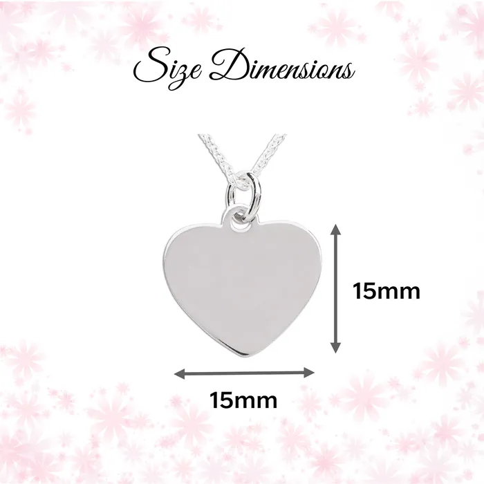 Cherished Moments Necklaces Sterling Silver Childrens Engraveable Heart Necklace