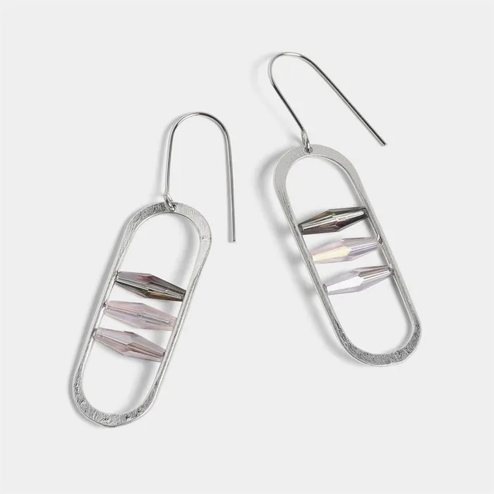 Coco Carmen Earrings Oval Tyla Metal Earrings