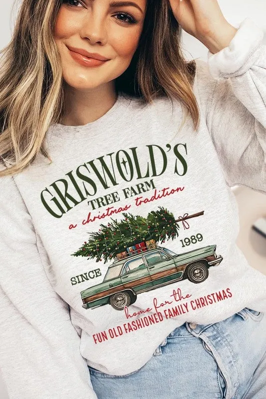 Color Bear Griswold Christmas Tree Farm Fleece Sweatshirts Necklaces