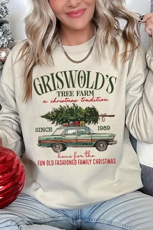 Color Bear Griswold Christmas Tree Farm Fleece Sweatshirts Necklaces