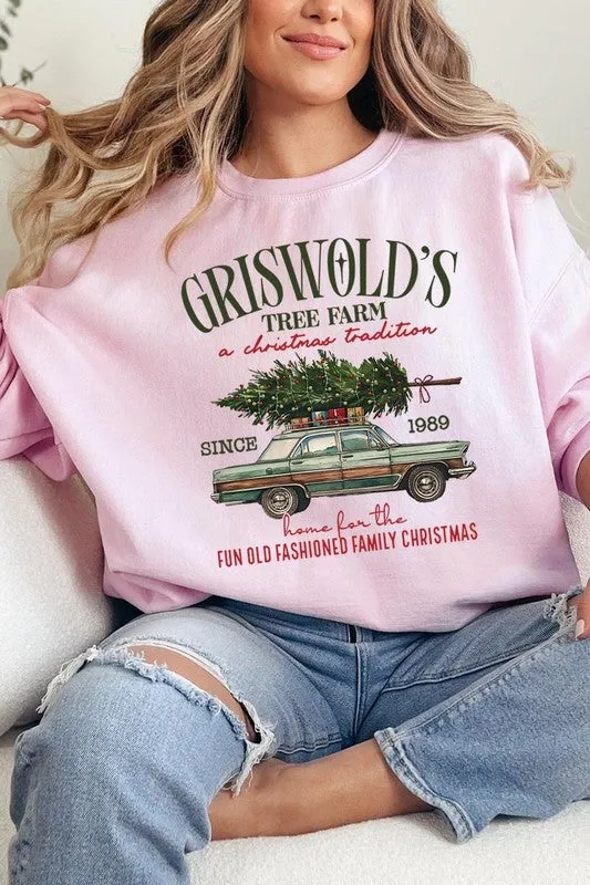 Color Bear Griswold Christmas Tree Farm Fleece Sweatshirts Necklaces