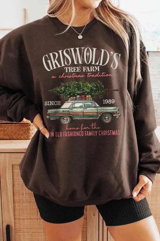 Color Bear Griswold Christmas Tree Farm Fleece Sweatshirts Necklaces