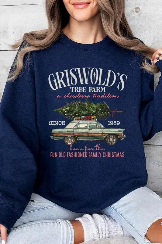 Color Bear Griswold Christmas Tree Farm Fleece Sweatshirts Necklaces