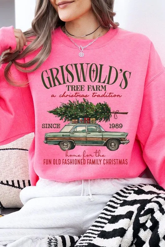 Color Bear Griswold Christmas Tree Farm Fleece Sweatshirts Necklaces
