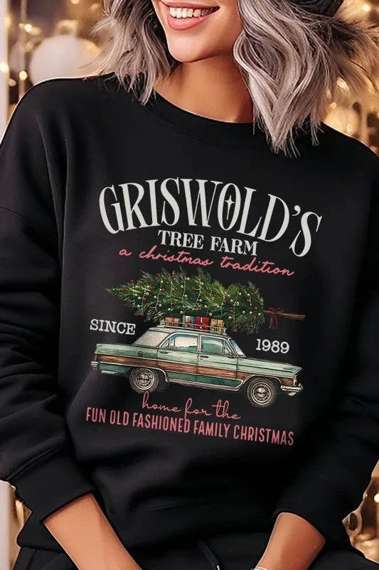 Color Bear Griswold Christmas Tree Farm Fleece Sweatshirts Necklaces